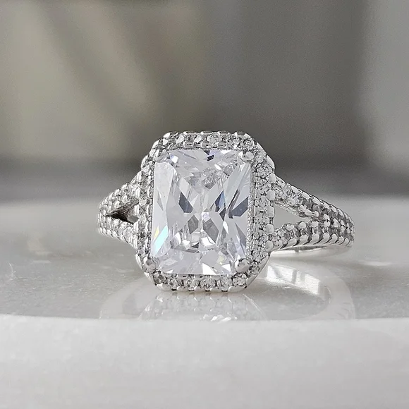 Charmed Aroma Jewelry 925 Sterling Silver Ring Size Radiant